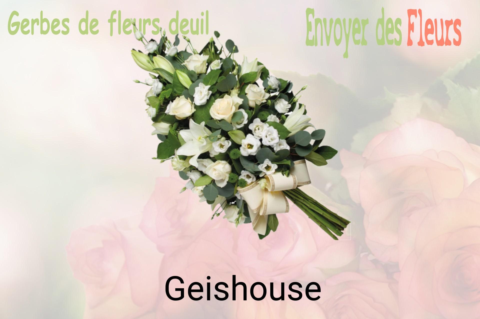 Gerbe de fleurs de deuil livrée à Geishouse
